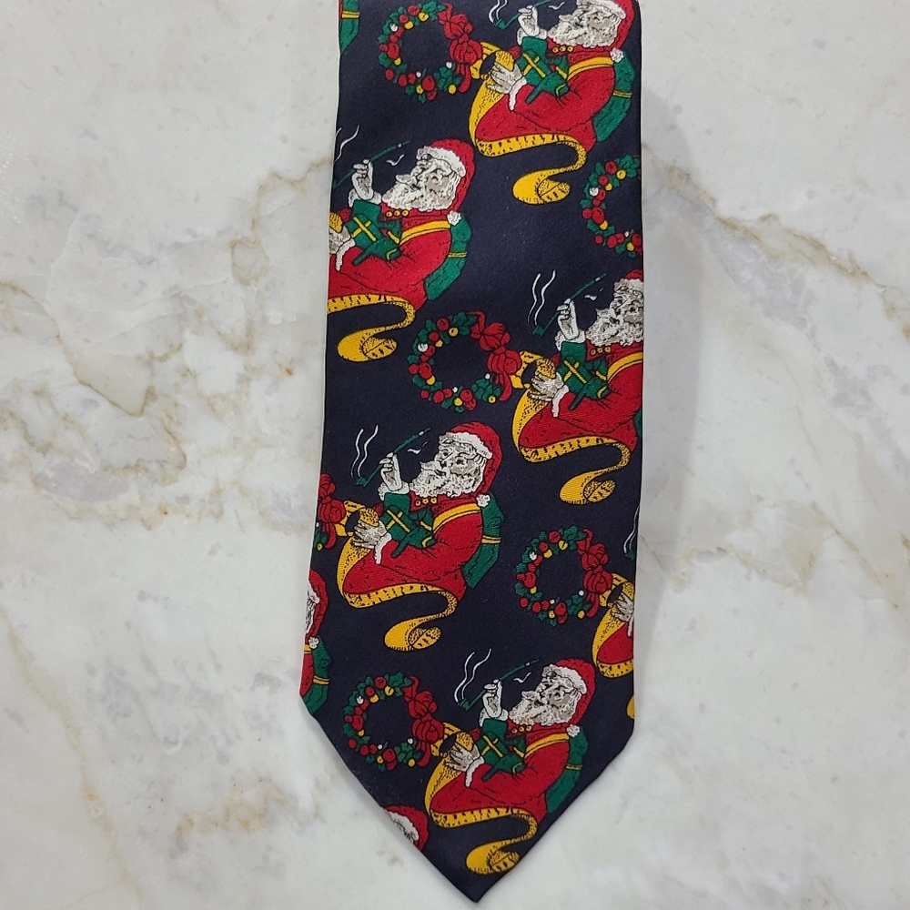 Christian Dior Santa Silk Tie Christmas - Picture 6 of 15